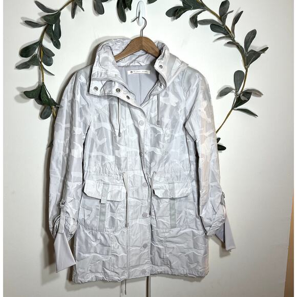 NWOT Blanc Noir White Camo Anorak Jacket - Picture 1 of 7